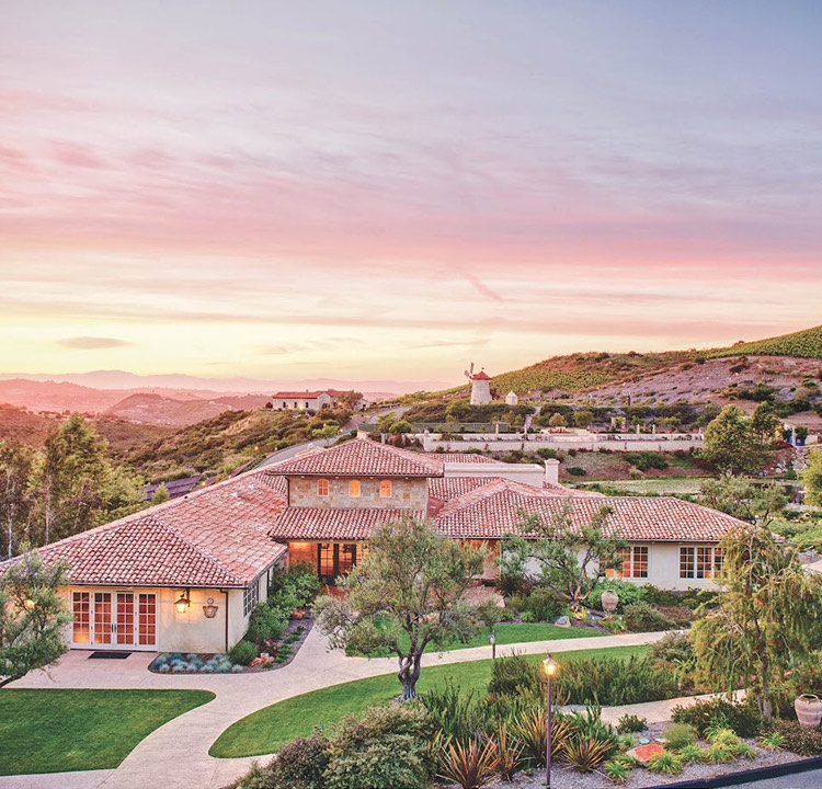 Aerial view of Cal-a-Vie estate